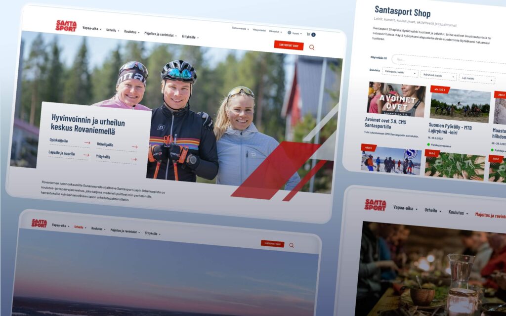 Santasport Lapin urheiluopisto verkkosivusto