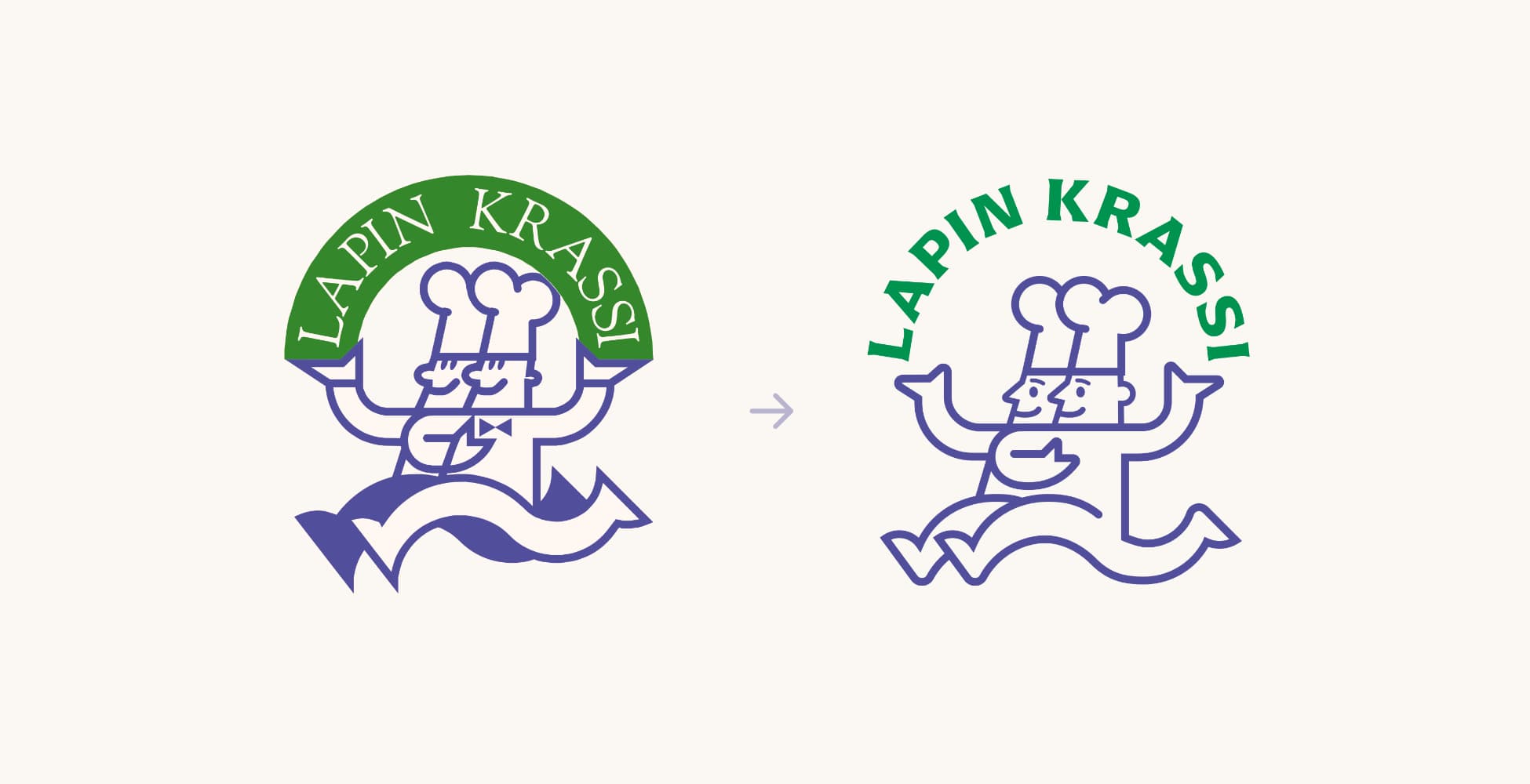 Lapin Krassi's new and old logo