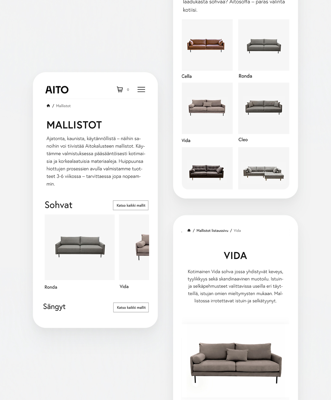 aitokaluste verkkokauppa suunnittelu