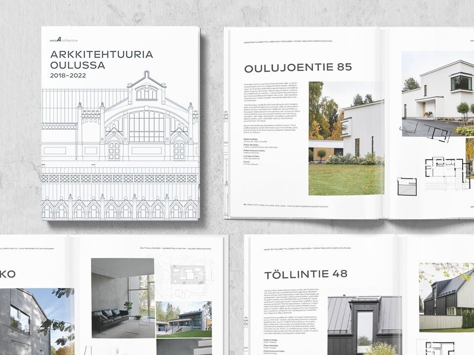 Arkkitehtuuria Oulussa kirja taittotyöt